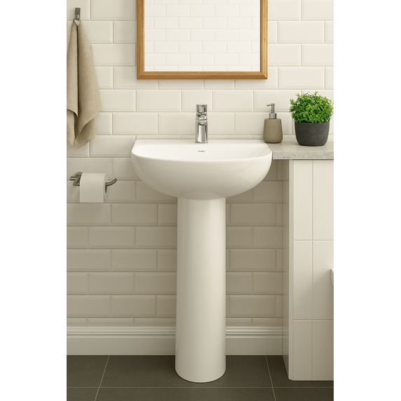 Basin with pedestal
